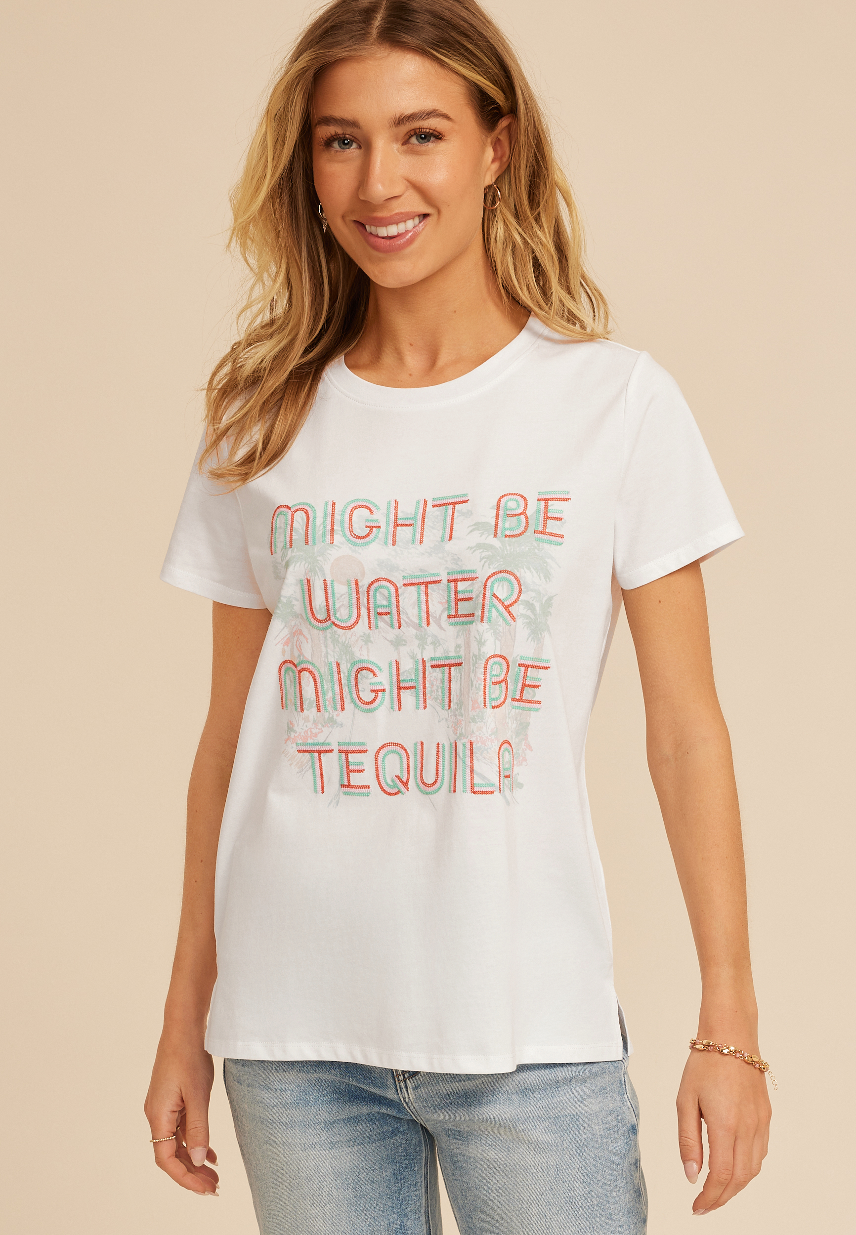 Might Be Water Might Be Tequila Classic Fit Graphic Tee