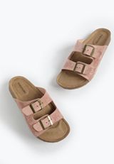 SuperCush Chloe Perforated Two Band Footbed Sandal, C9369, small