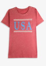 Americana Varsity USA Classic Fit Graphic Tee, C9450, small
