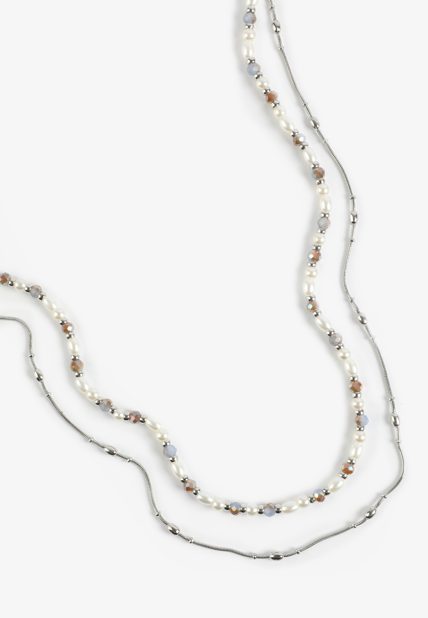 Faux Pearl and Bead Necklace Set
