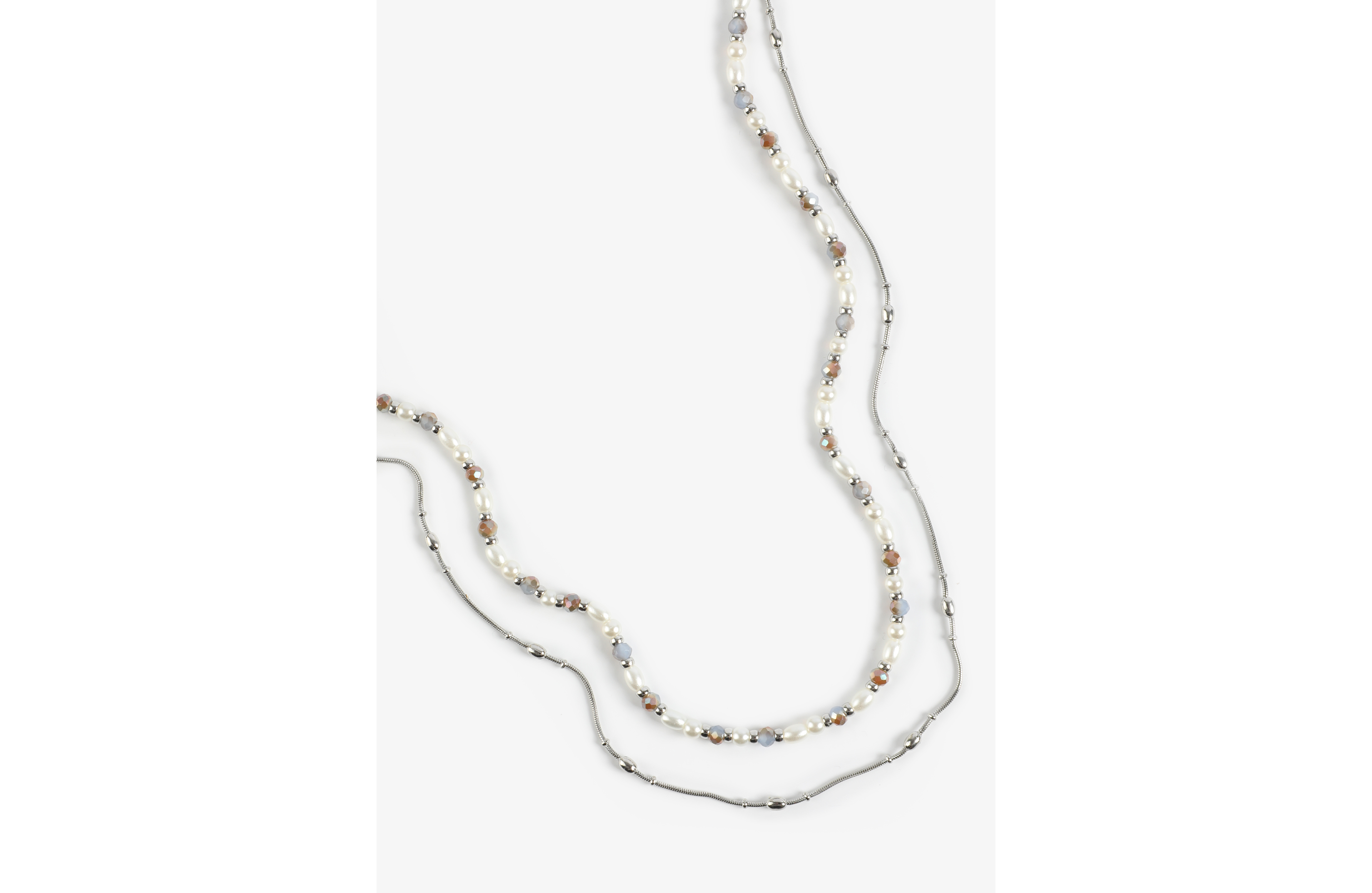 Faux Pearl and Bead Necklace Set