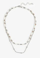 Faux Pearl and Bead Necklace Set, C431, small
