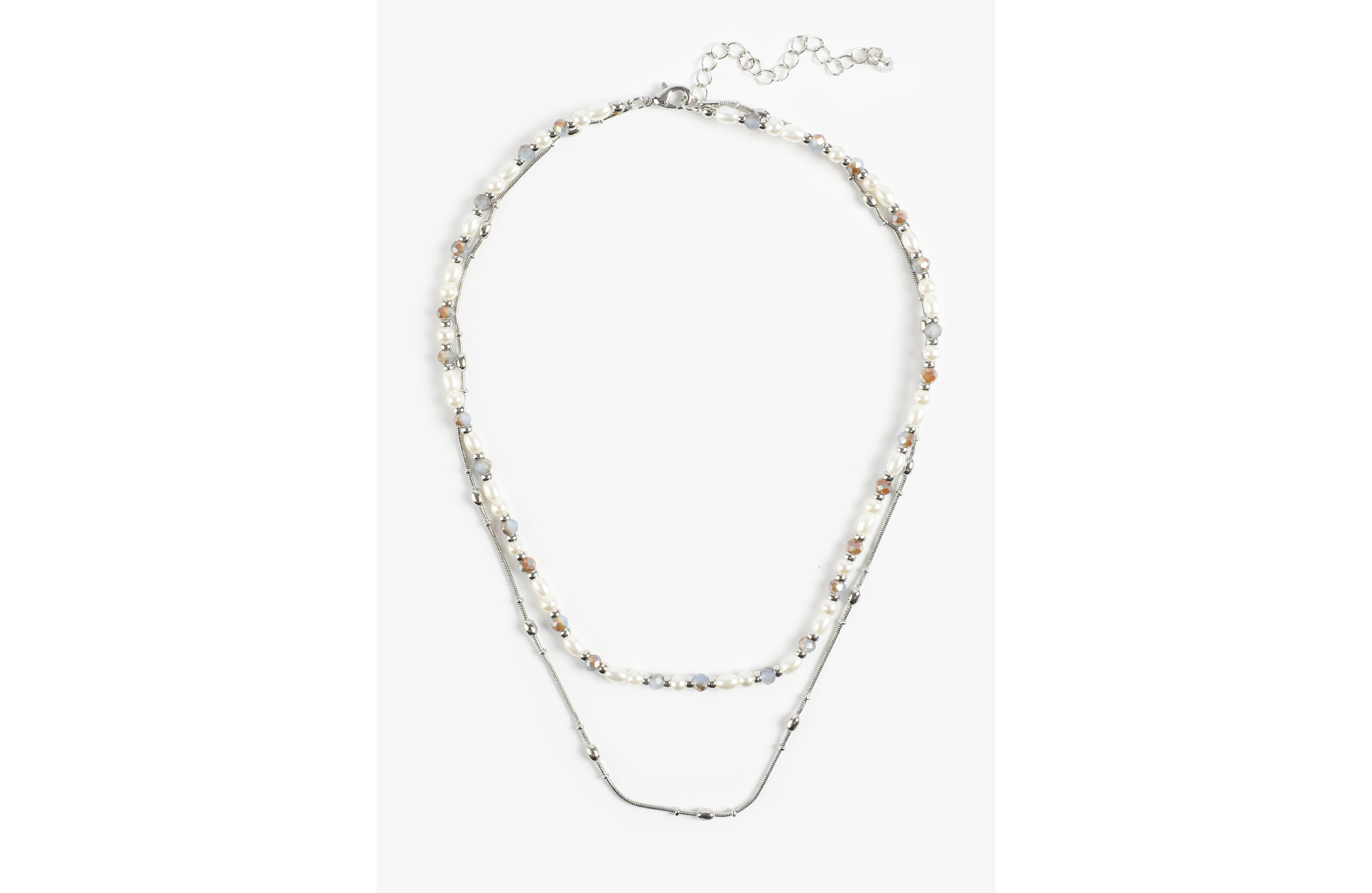 Faux Pearl and Bead Necklace Set
