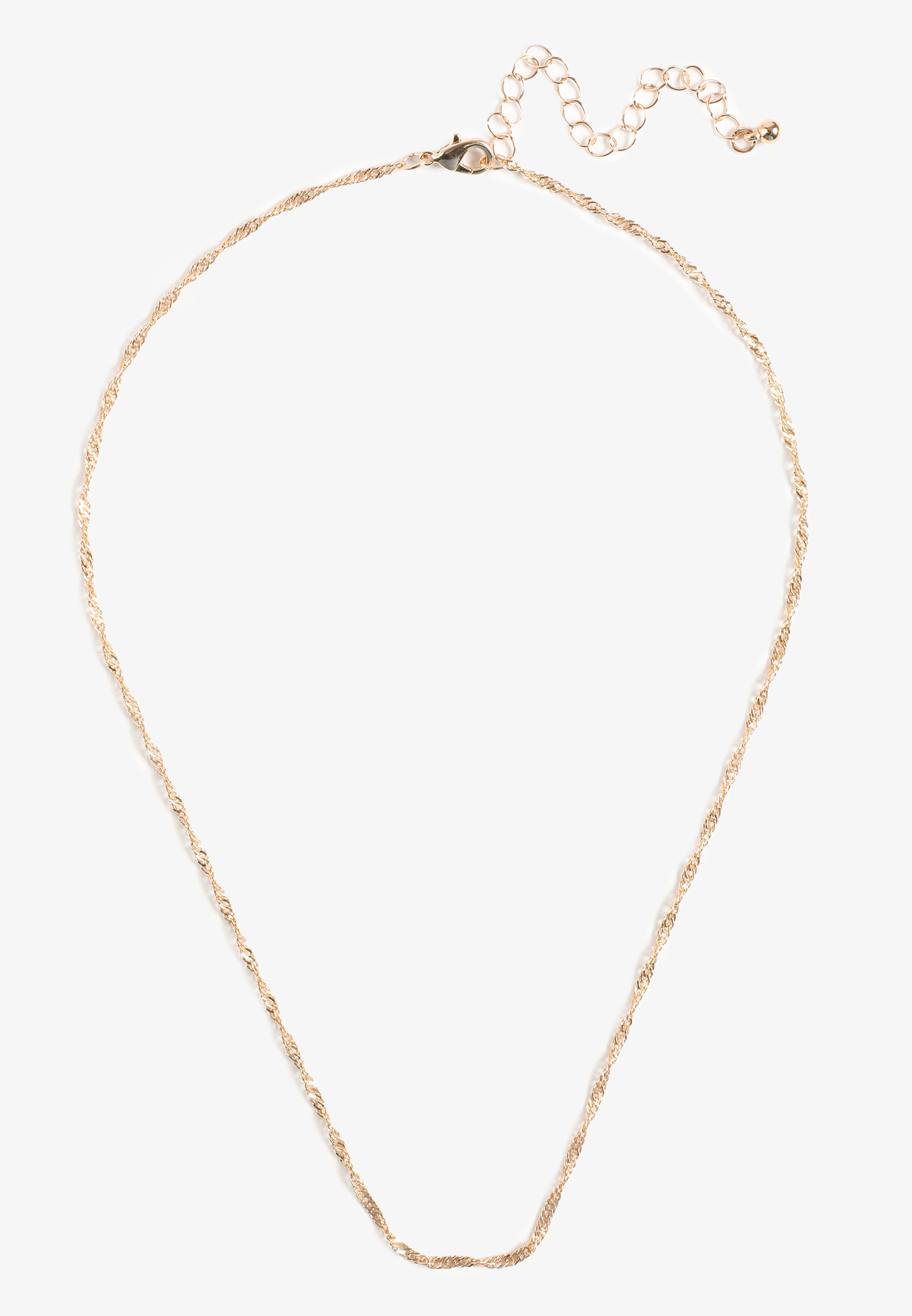 Everyday Layers Gold Twisted Chain Necklace, C605, large