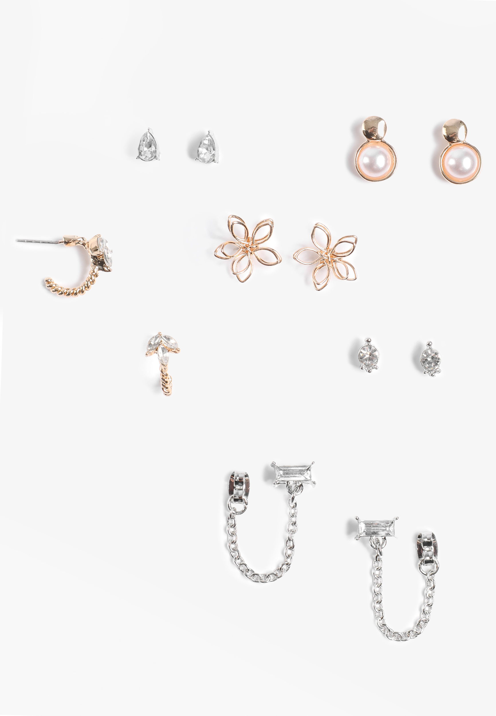 6 Pack Mixed Metal Earring Set | maurices