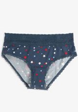 Simply Comfy Cotton Americana Stars Hipster Panty, C1605, small