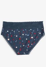 Simply Comfy Cotton Americana Stars Hipster Panty, C1605, small