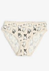 Simply Comfy Cotton French Bulldog Bikini Panty, C3363, small