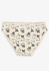 Simply Comfy Cotton French Bulldog Bikini Panty, C3363, small