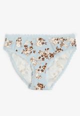Simply Comfy Cotton Floral Print Bikini Panty, C9183, small