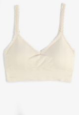 True Stretch Seamless Pointelle Lace Trim Bralette, C2972, small