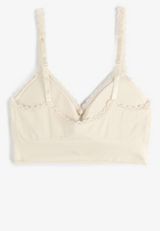 True Stretch Seamless Pointelle Lace Trim Bralette, C2972, small
