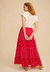 Ditsy Floral High Rise Maxi Skirt, C2635, small