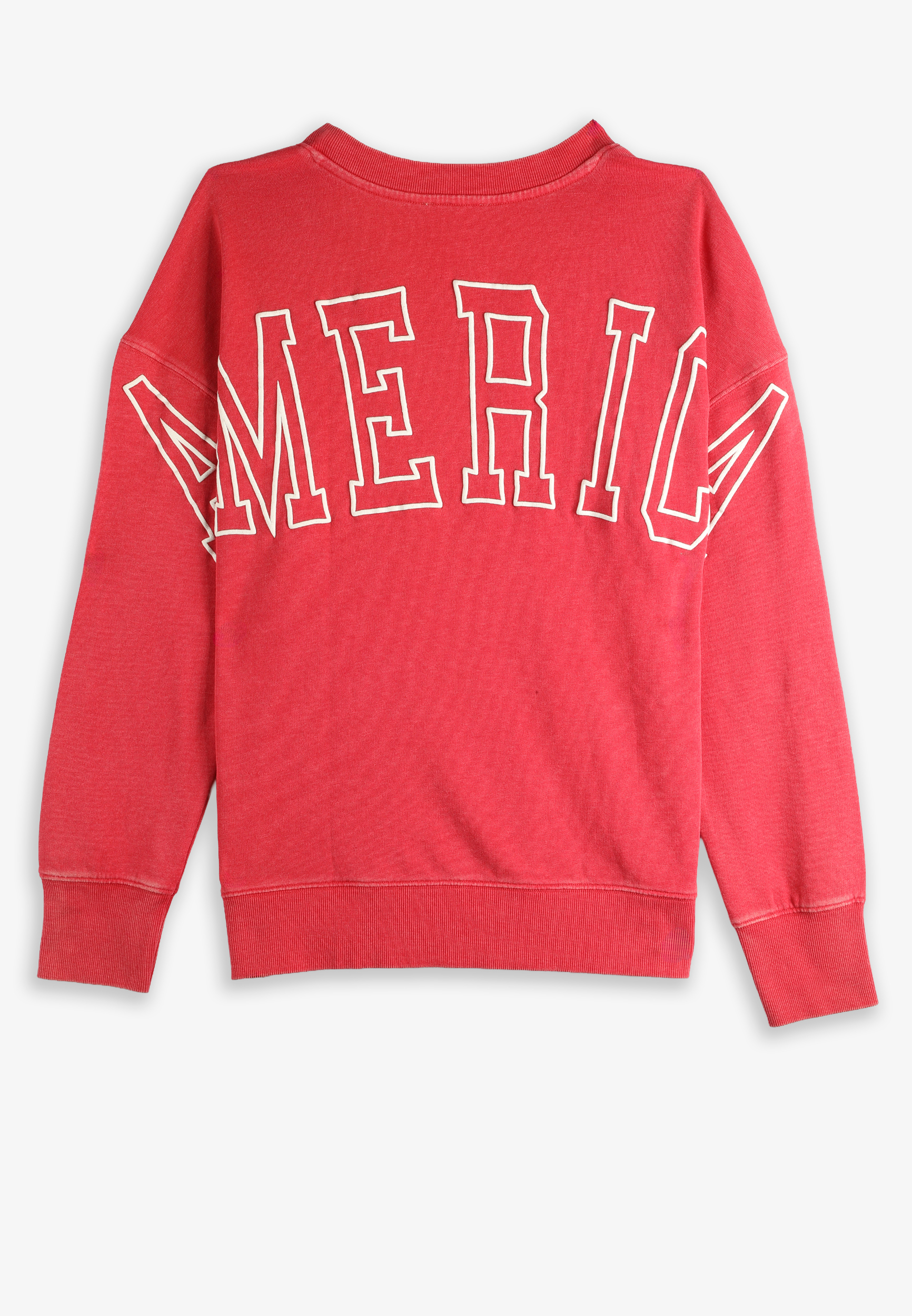 Americana Split Neck Oversized Sweatshirt | maurices
