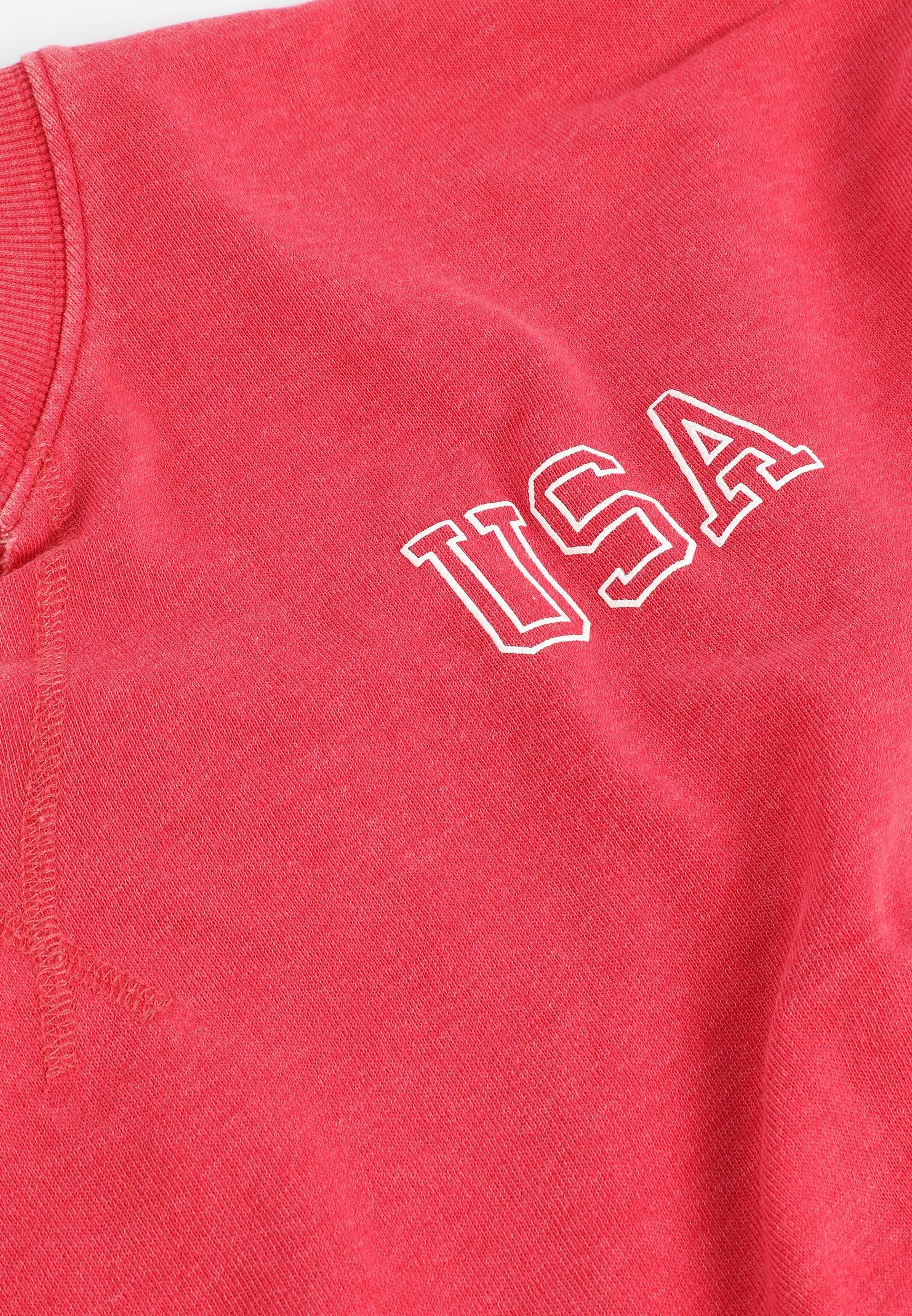 Americana Split Neck Oversized Sweatshirt, C9200, large