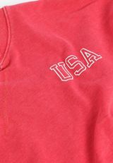 Americana Split Neck Oversized Sweatshirt, C9200, small