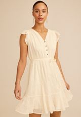 Studio Y Embroidered Mini Dress, C9298, small
