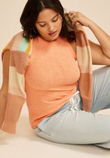 Plus Size 24/7 Variegated Ribbed Highline Tank Top, C7932, small