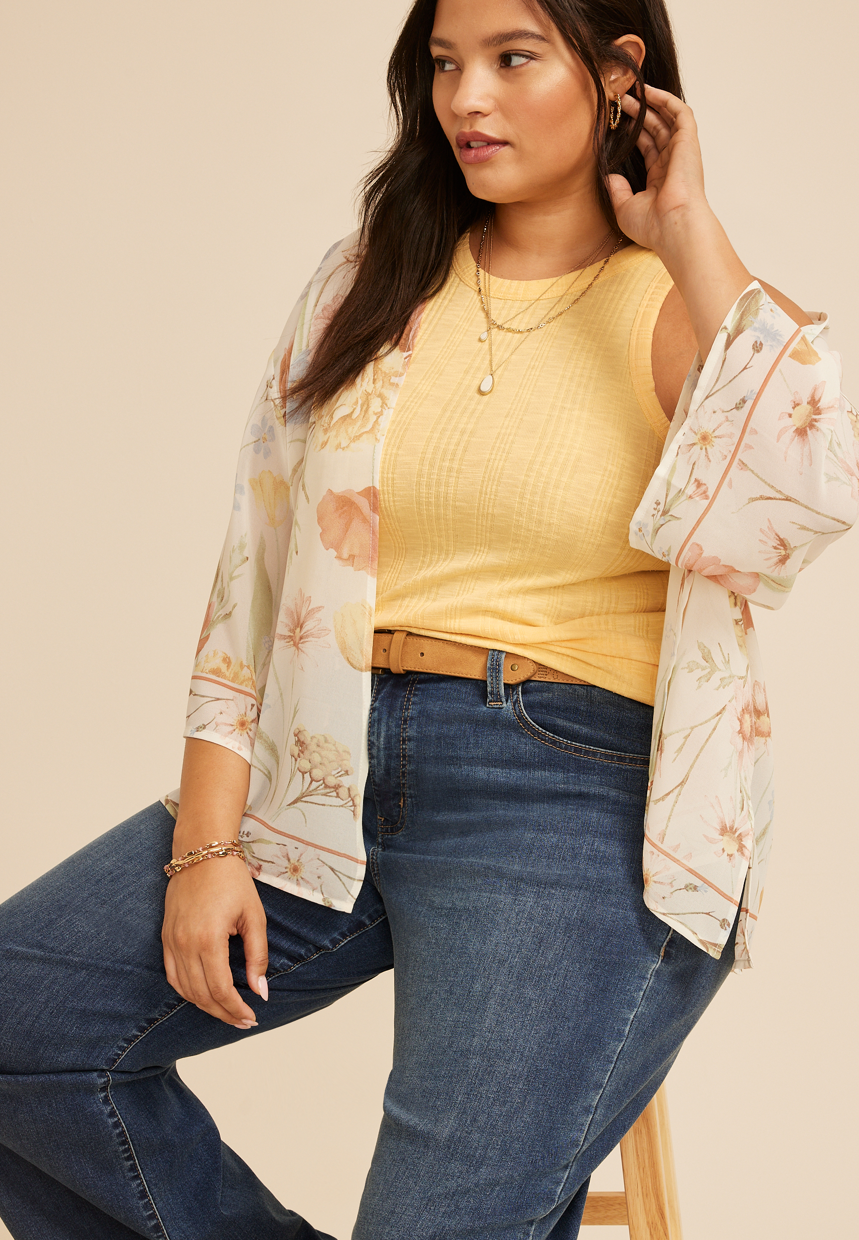 Plus Size 24/7 Variegated Ribbed Highline Tank Top