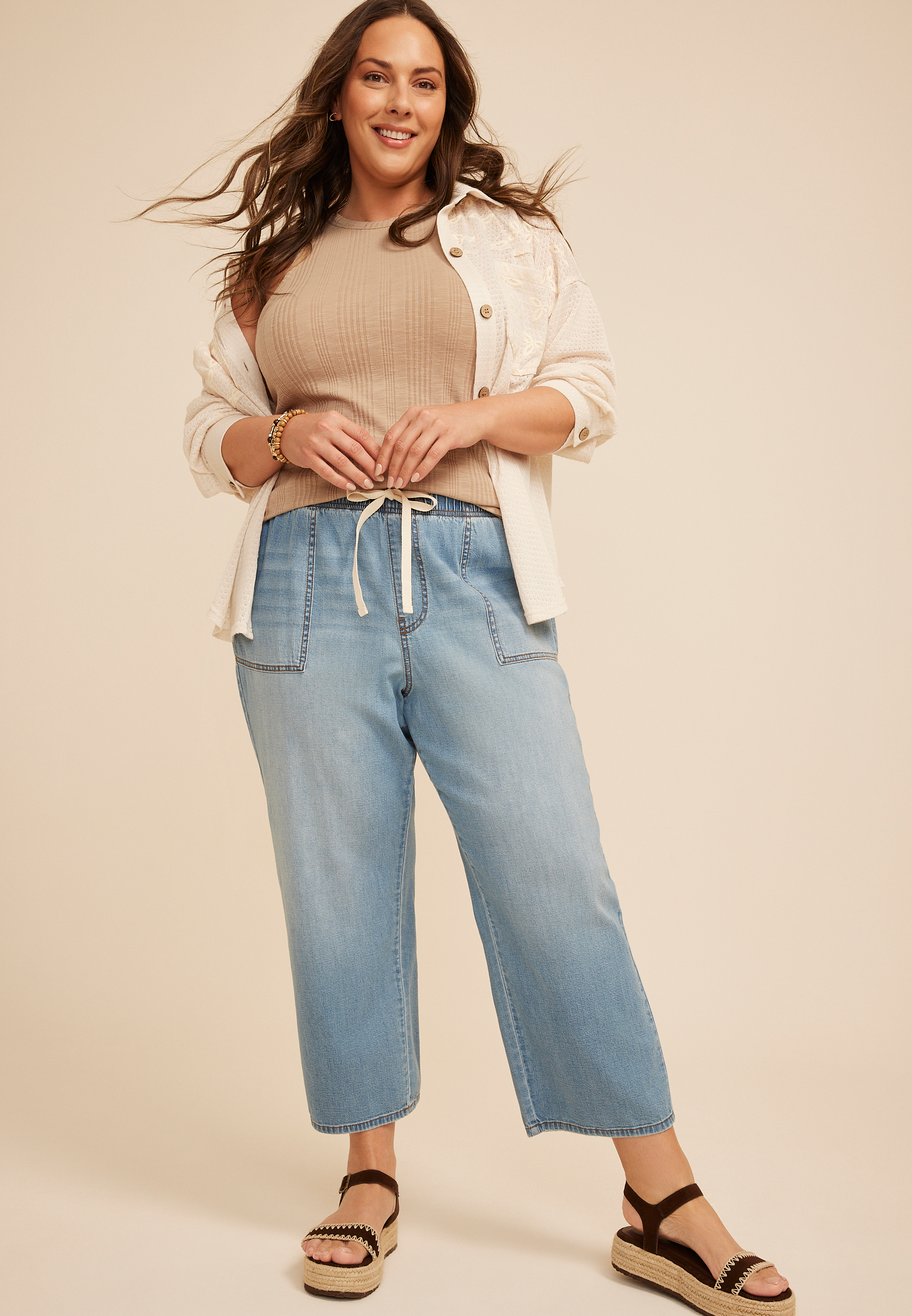 Plus Size 24/7 Variegated Ribbed Highline Tank Top