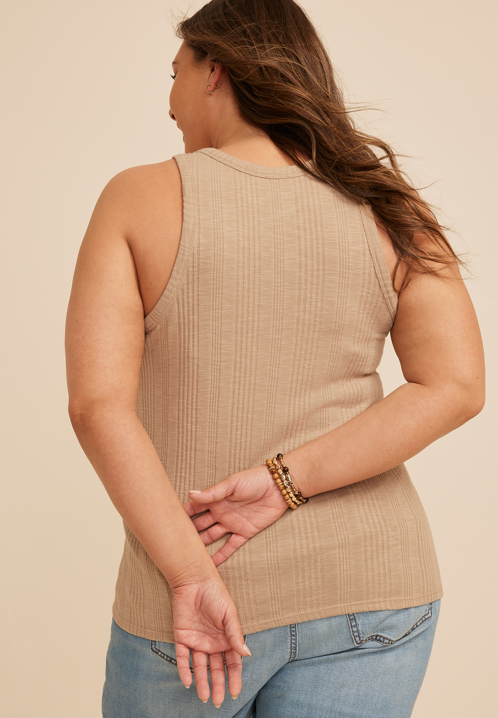 Plus Size 24/7 Variegated Ribbed Highline Tank Top - thumbnail 8