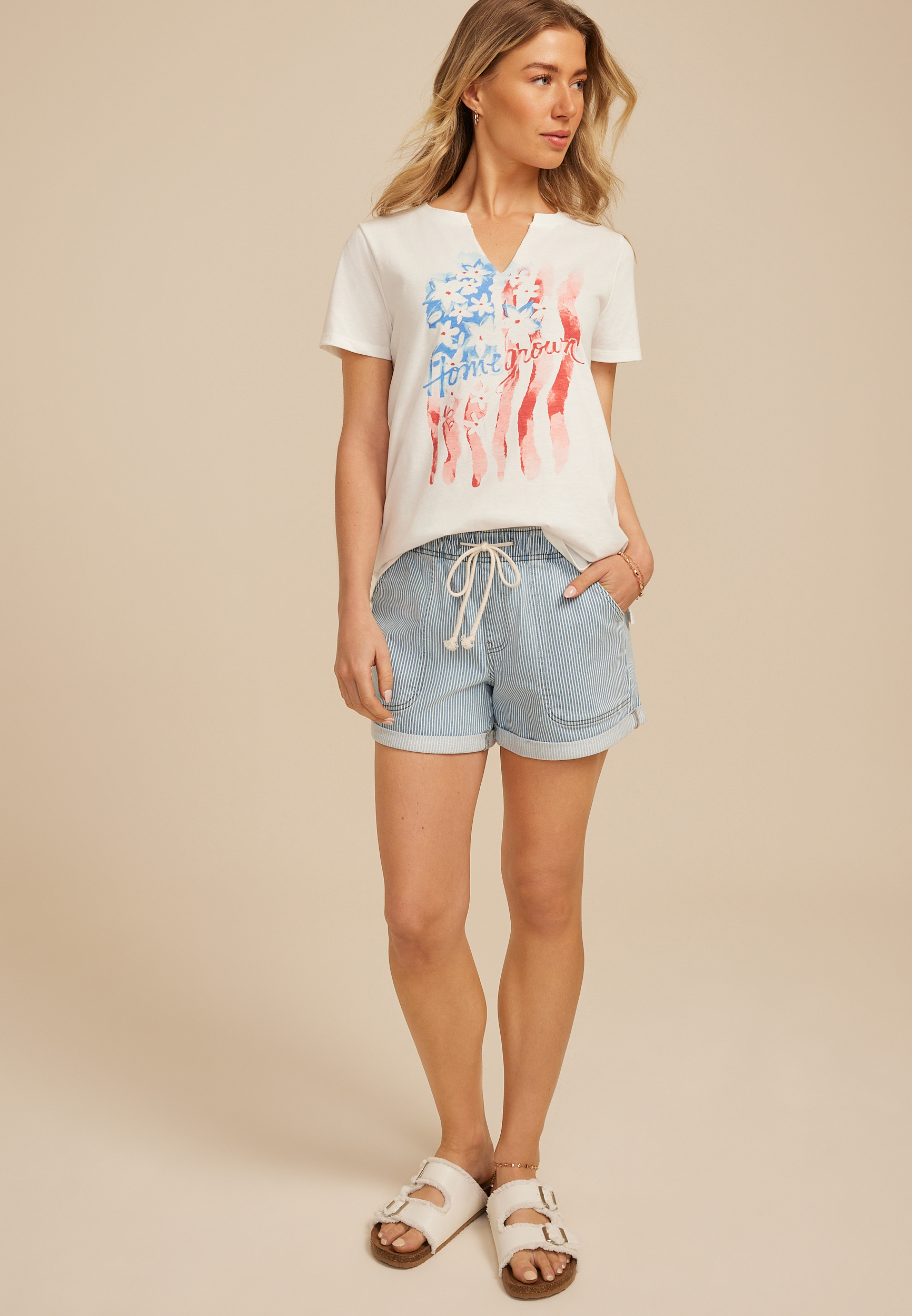 Homegrown Americana Classic Fit Graphic Tee, SUGAR SWIZZLE, large