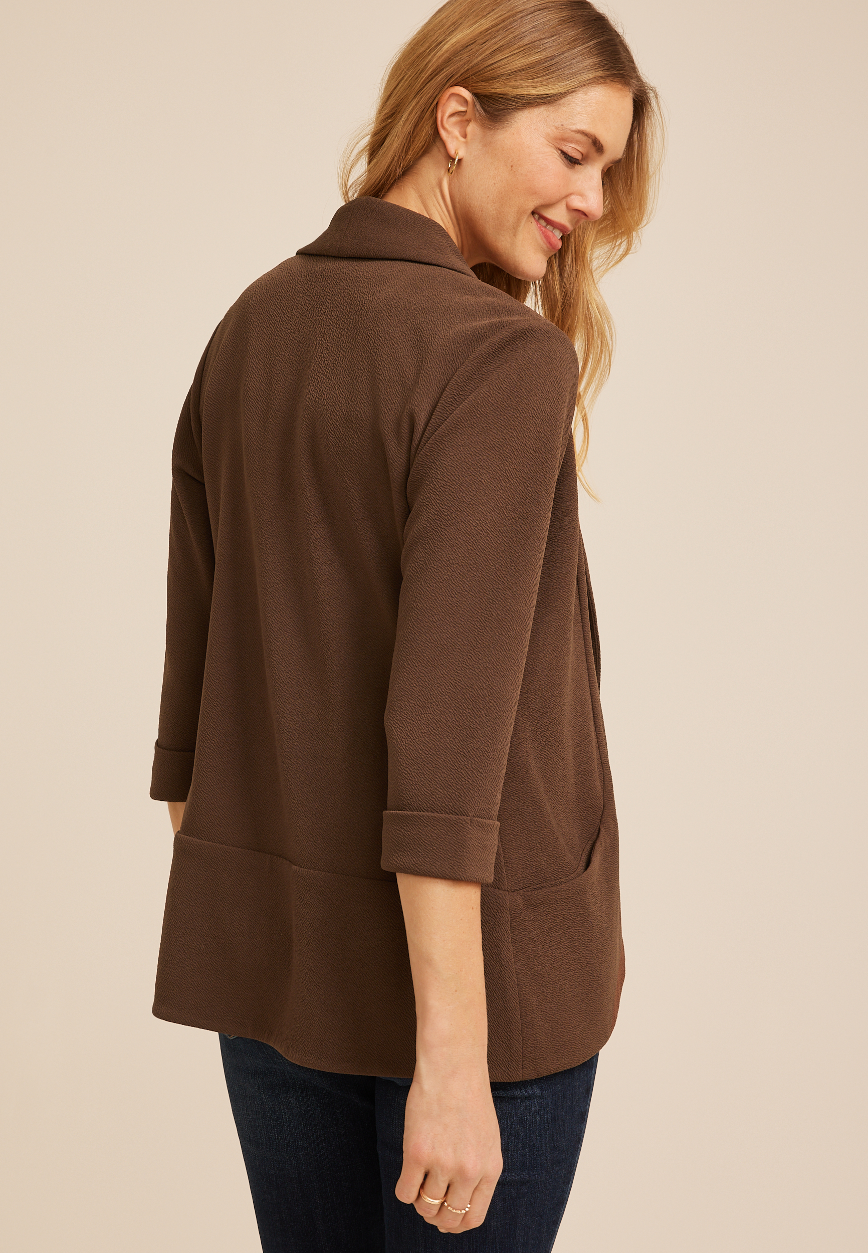 Versa 3/4 Sleeve Pocket Blazer, C6058, large