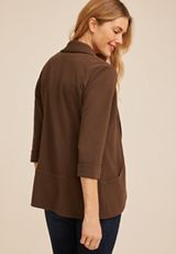 Versa 3/4 Sleeve Pocket Blazer, C6058, small