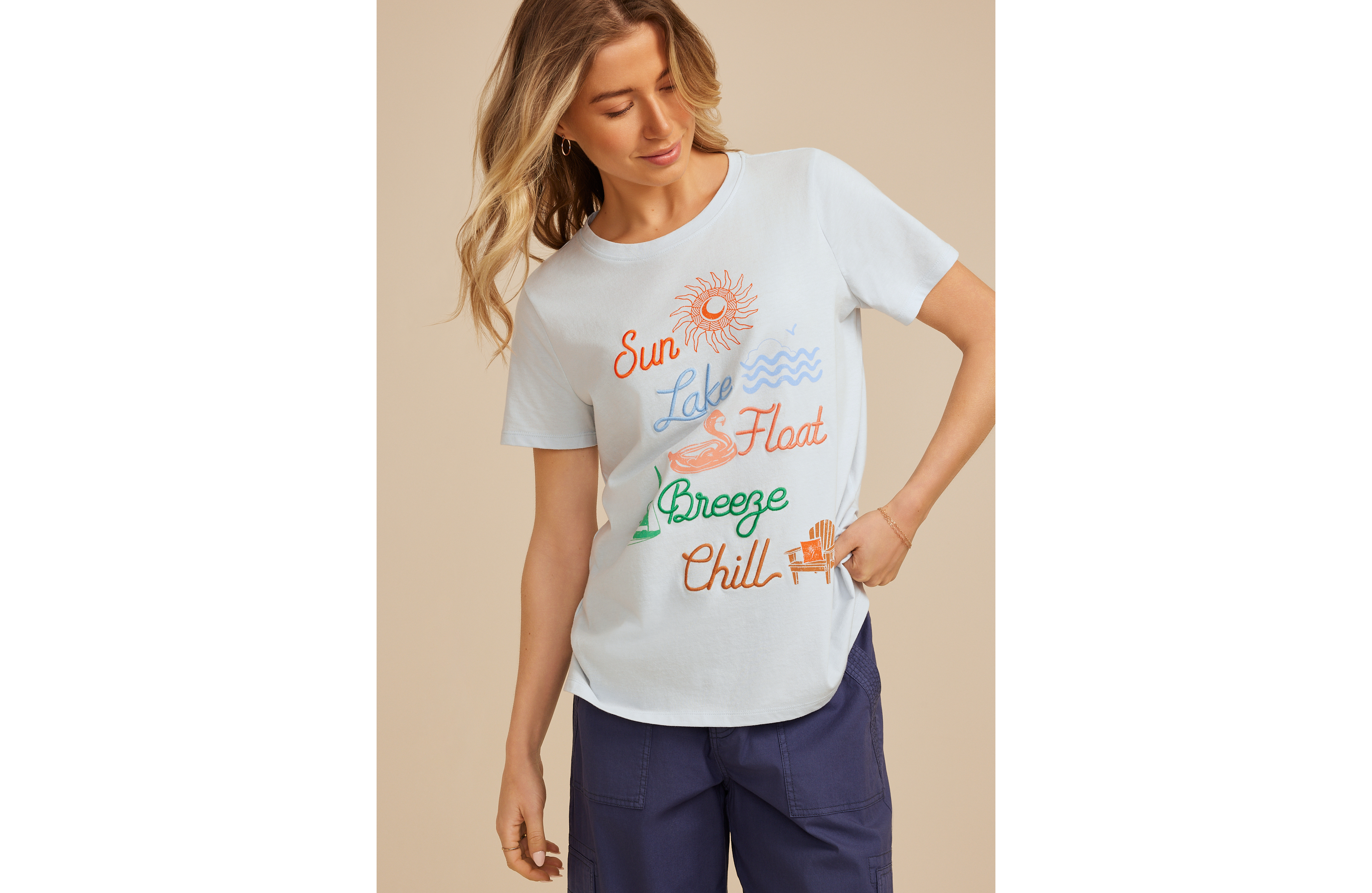 Sun Lake Float Breeze Chill Classic Fit Graphic Tee