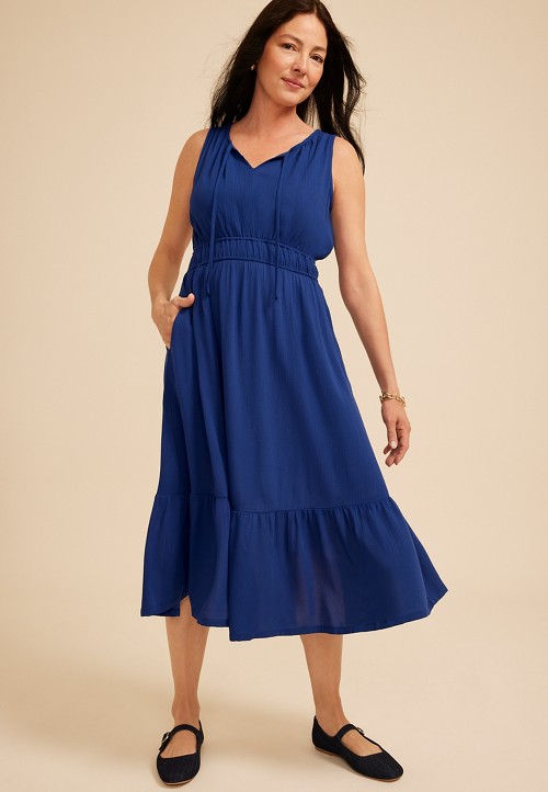 floral midi day dress SAMPLE* - Long Sleeve Day Gown - MIDI