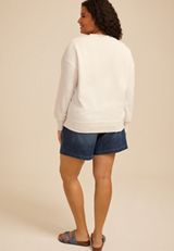Plus Size Americana USA 1776 Applique Sweatshirt, LIGHT HEATHER GRAY, small