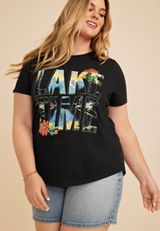 Plus Size Lake Time Classic Fit Graphic Tee, C106, small