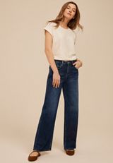 Flying Monkey&trade; Dark High Rise Wide Leg Jean, C258, small