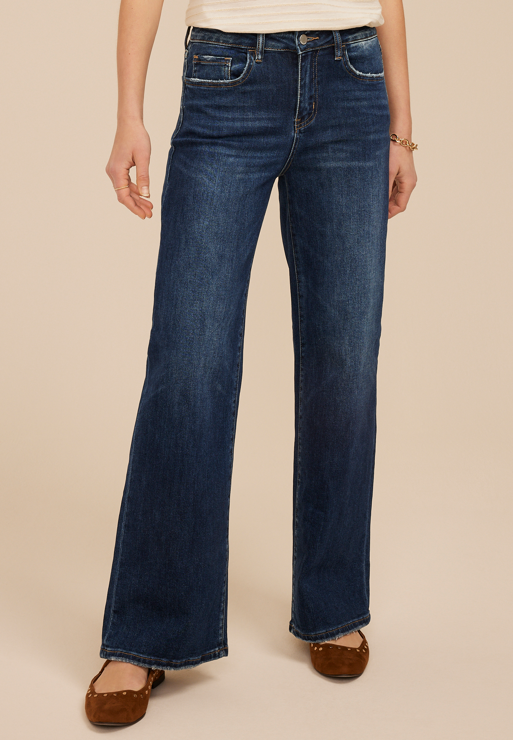 Flying Monkey&trade; Dark High Rise Wide Leg Jean, C258, large