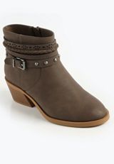 SuperCush Strappy Faux Suede Ankle Boot, MUSHROOM, small