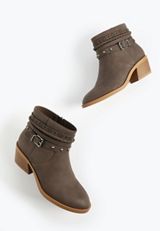 SuperCush Strappy Faux Suede Ankle Boot, MUSHROOM, small