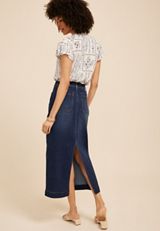 m jeans by maurices&trade; High Rise Patch Pocket Denim Skirt, C258, small