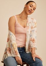 Scalloped Lace Trim Tank Top, C9369, small