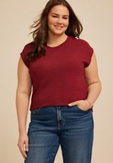 Plus Size 24/7 Solid Wedge Tee, C3173, small