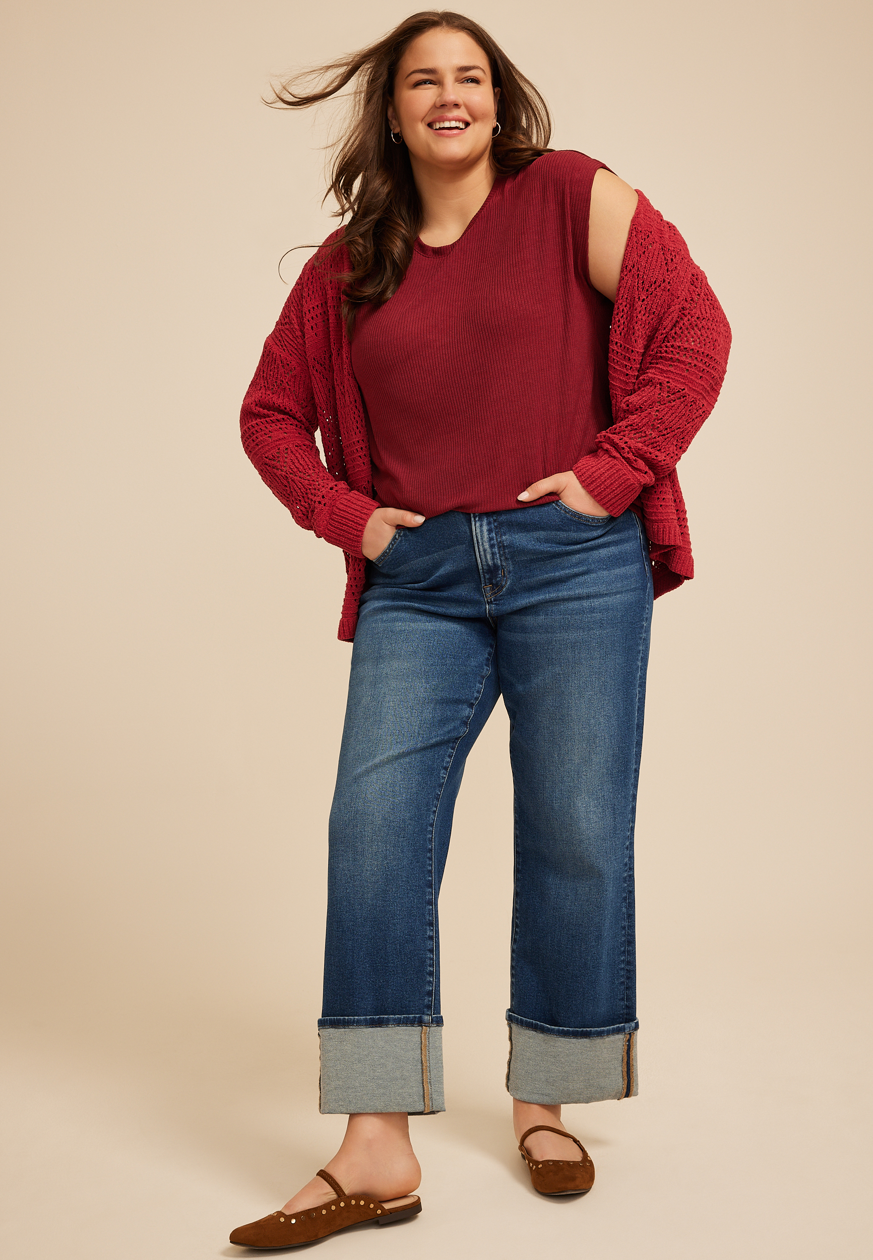 Plus Size 24/7 Solid Wedge Tee, C3173, large