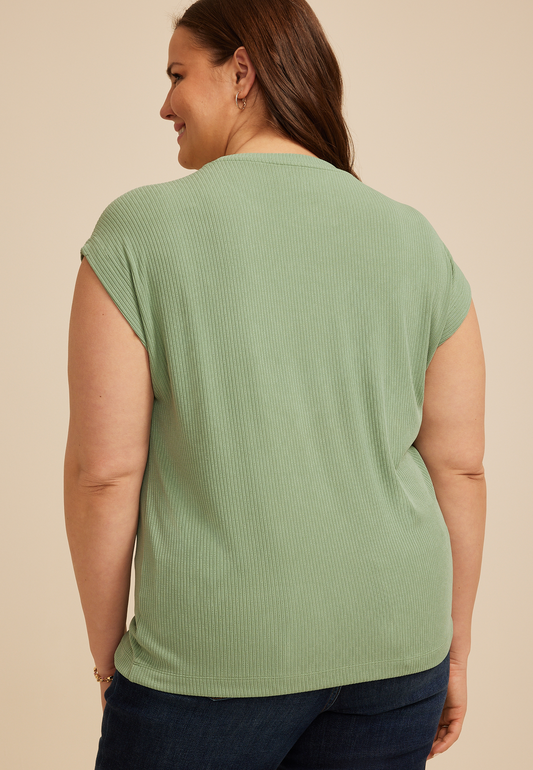 Plus Size 24/7 Solid Wedge Tee - thumbnail 5