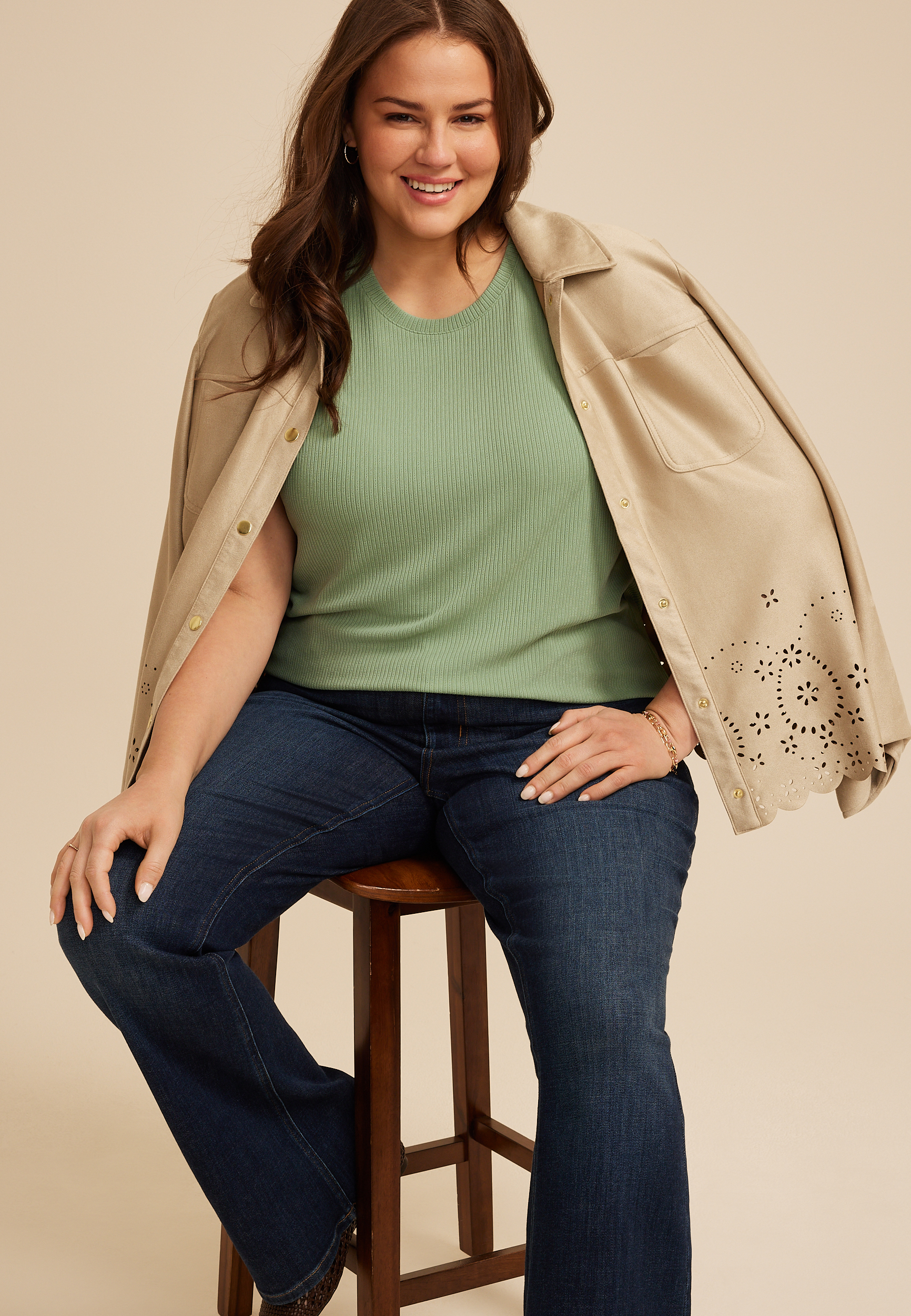 Plus Size 24/7 Solid Wedge Tee - thumbnail 6