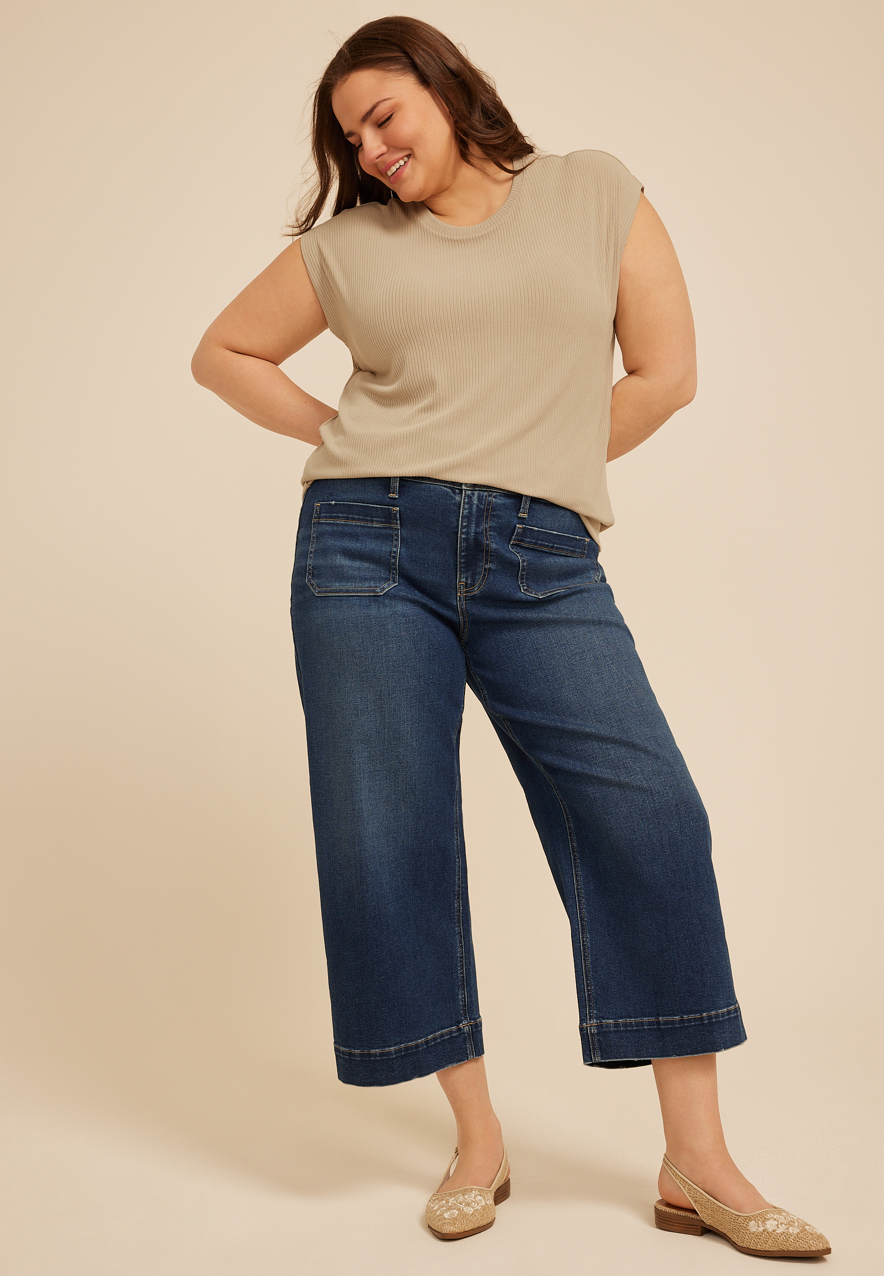 Plus Size 24/7 Solid Wedge Tee