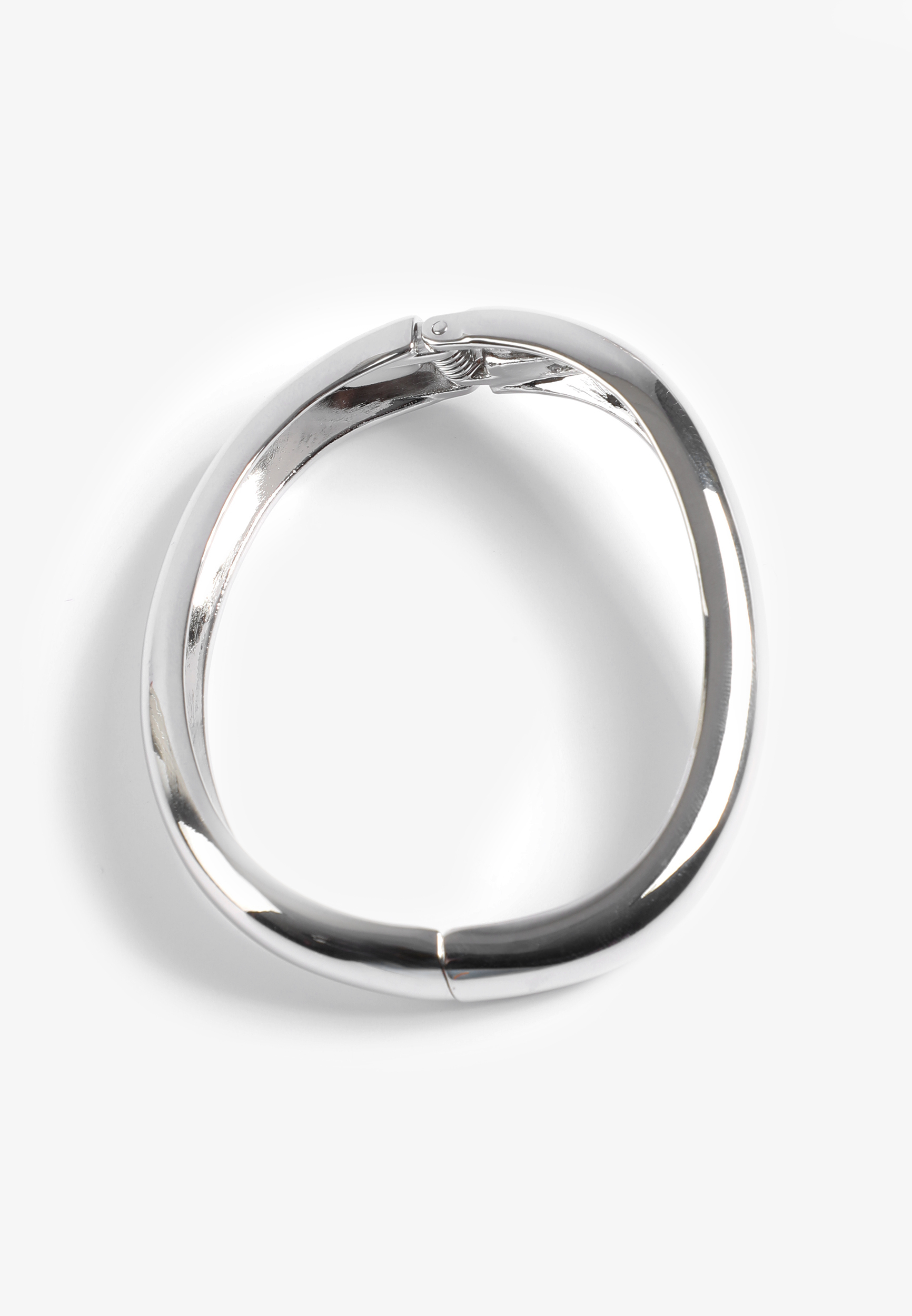 Silver Wavy Bangle Bracelet