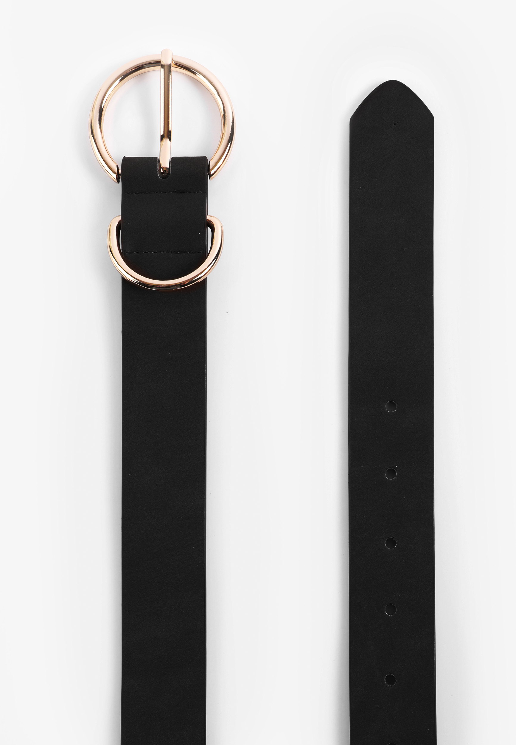 Plus Size Matte Double Ring Buckle Belt, C106, large