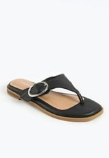 Square Toe Buckle Thong Sandal, C106, small