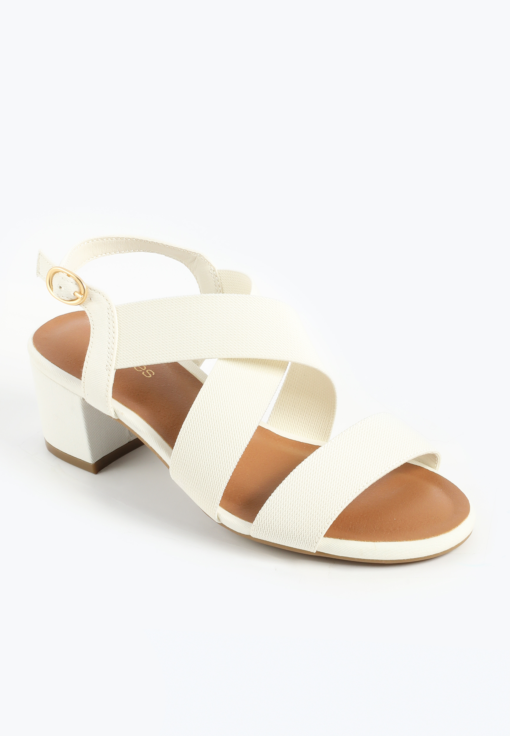 SuperCush Canvas Elastic Block Heel