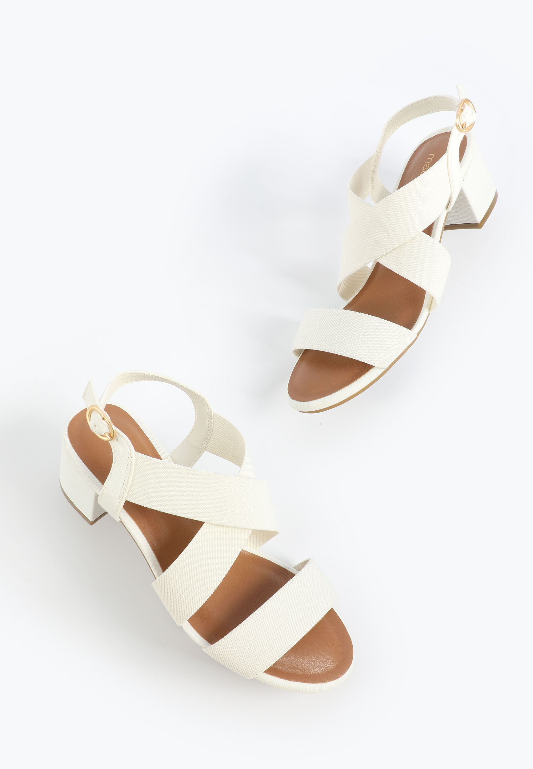 SuperCush Canvas Elastic Block Heel, C393, large