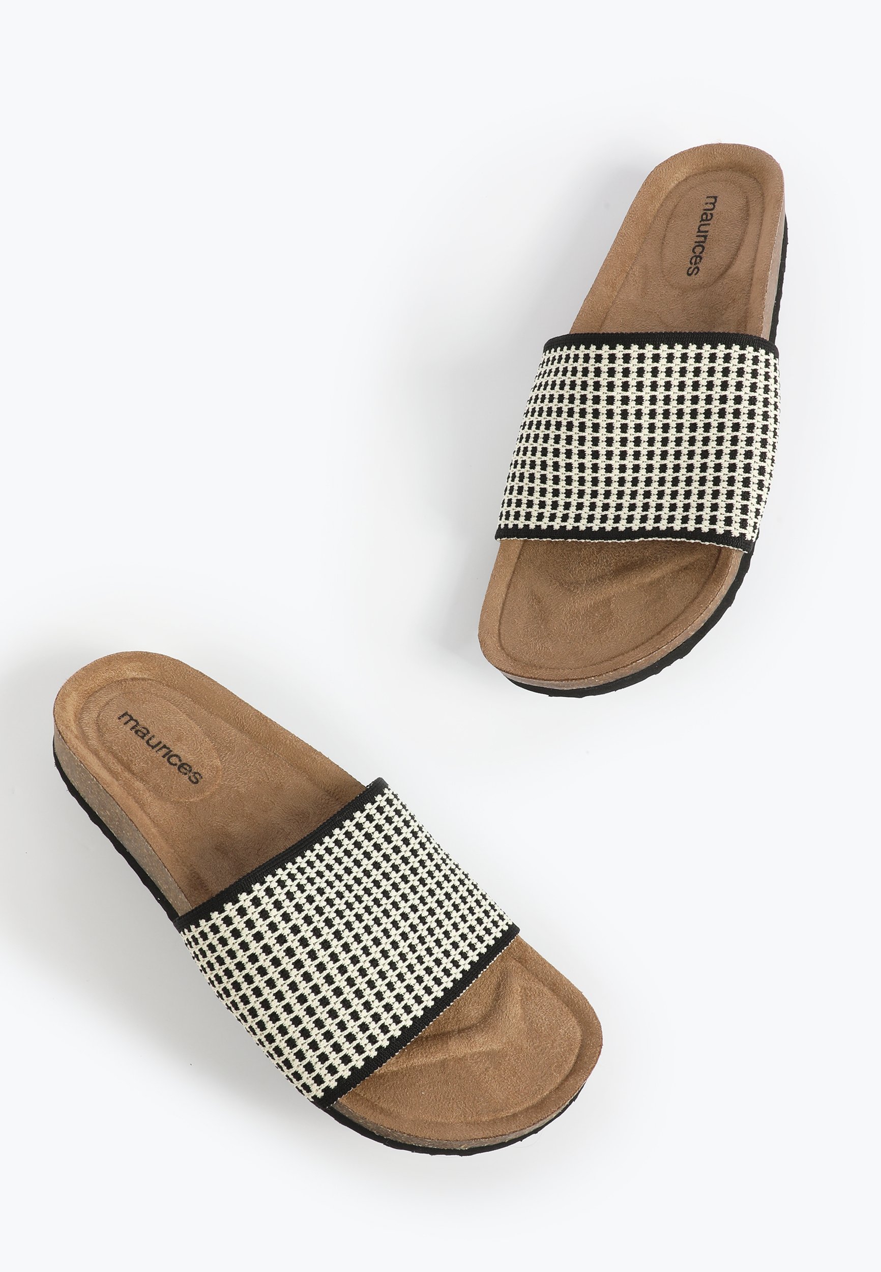 SuperCush Chloe Woven Micro Checkered Footbed Sandal, C269, large