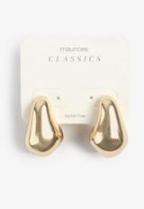 Gold Sculptural Stud Earrings, C605, small